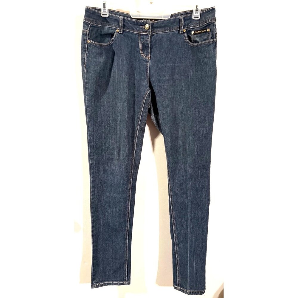 Rocawear Womens Blue Jean Pants Stretch Back Pocket Design Size 16